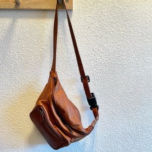 Vintage Boulder Ridge Leather Fanny Pack